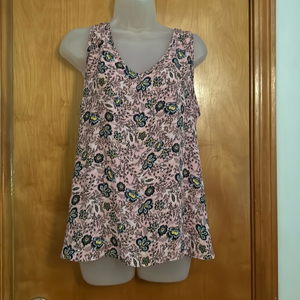 Pink Floral Tank Top